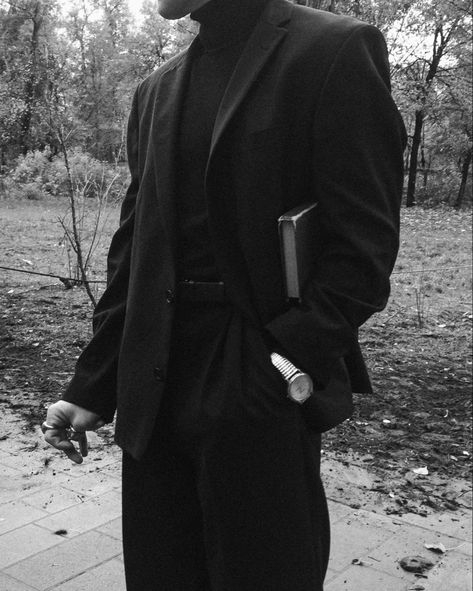 Men, aesthetic, style Black Suit Men, Fancy Fits, Boyfriend Outfit, Dressing Sense, Dark Men, Badass Style, Royal Outfits, Future Outfit, Insightful Quotes