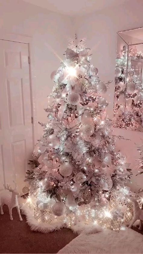 I T S C H R I S T M A S | Pink christmas, Pink christmas decorations, Glam christmas tree Pink Christmas Tree Decorations, Glam Christmas Tree, Christmas Tree Inspo, Christmas Tree Decorating Themes, Rose Gold Christmas, Glam Christmas, Pink Xmas, Elegant Christmas Trees, A White Christmas