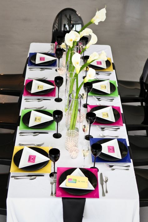 80s Party Table, 90s Dinner Party Table Settings, 80s Table Setting, 80s Table Decor, 90s Theme Table Setting, 80s Dinner Party Table Settings, 90s Party Table Decor, 90s Table Decorations, 80s Party Table Decor