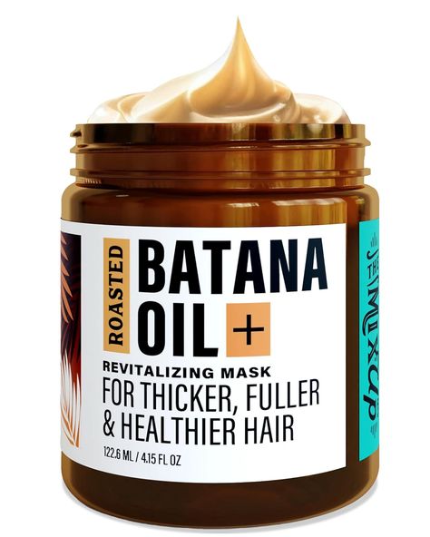 Batana Oil for Hair Growth - Roasted Batana Oil + Hair Mask for Healthier Thicker Fuller Hair - Boosted With Essential Oils Botanicals & Vitamins -... Botana Oil For Hair, Batana Oil Hair Growth, Batana Oil Benefits, Nourishing Hair Mask, Medicine Recipes, Batana Oil, Accelerate Hair Growth, Natural Hair Growth Oil, Deep Conditioning Hair Mask