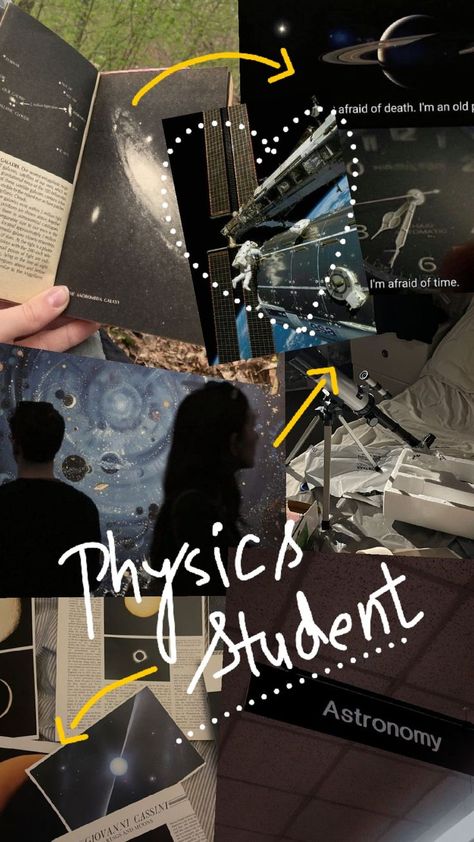 this is the vision board for any physics student or a human inspired by physics. Physics Student, A Vision Board, Vision Board, Physics