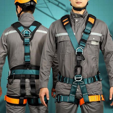 The Full Body Harness offers advanced SAFETY DESIGN PERFORMANCE. During falls, load distribution occurs via shoulder straps and thighs, ensuring user support. Each harness is individually inspected for quality. Lightweight and Comfortable, accommodating 130-310lbs, it promotes unrestricted movement while focusing on safety. Suitable for extended wear. Versatile sizing: Waist 80-140cm (31.49"-55.12"), Leg 60-75cm (23.62"-29.53"). #safetyharness #safety #PPE #safetyfirst #ppesupplier Ppe Equipment, Full Body Harness, Arc Flash, Industrial Safety, Safety Harness, Safety Work, Safety Products, Body Harness, Work Safety