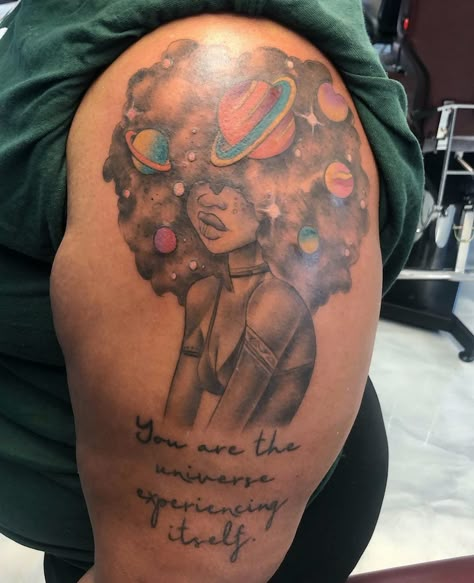 Black Queen Tattoo, African Queen Tattoo, Afro Tattoo, Black People Tattoos, Dark Skin Tattoo, Arm Sleeve Tattoos For Women, African Tattoo, Galaxy Tattoo, Queen Tattoo