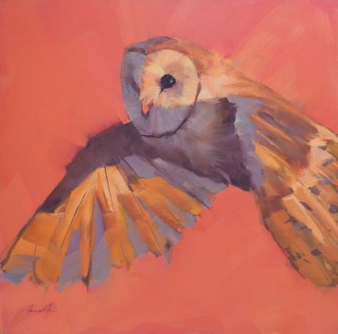 Flying Owl by Jamel Akib Jamel Akib, Owl Painting Acrylic, Flying Owl, Wild Animals Painting, Large Oil Painting, Wildlife Paintings, Landscape Art Painting, Bird Artwork, Owl Painting