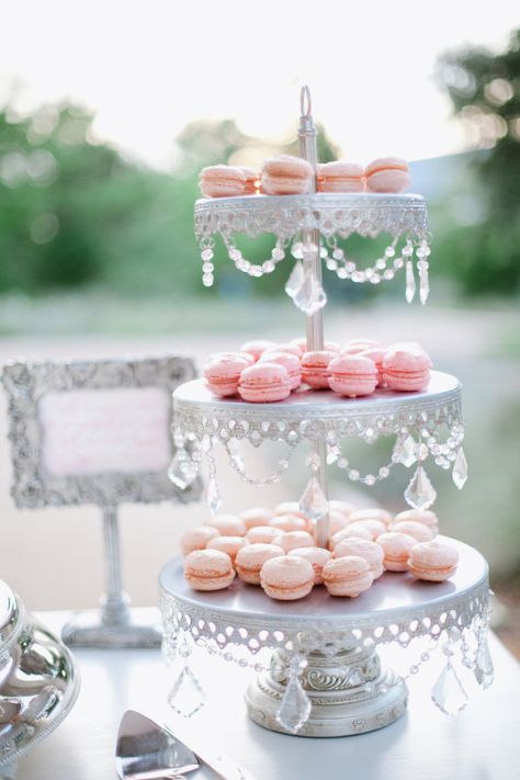 what's not to love about a tower full of pink macarons?  Photography by jnicholsphoto.com, Three Tiered Cake, Pink Macarons, Pink Macaroons, Parisian Wedding, Tiered Cake, Dessert Stand, Tea Party Bridal Shower, Bohol, Wedding Desserts