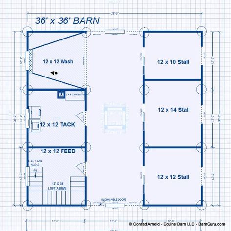 4 Stall Horse Barn Plans With Loft 4 Stall Horse Barn Plans, 4 Stall Horse Barn, Small Horse Barn Plans, Show Cattle Barn, Small Barn Plans, Small Horse Barn, Small Horse Barns, Horse Shed, Livestock Barn