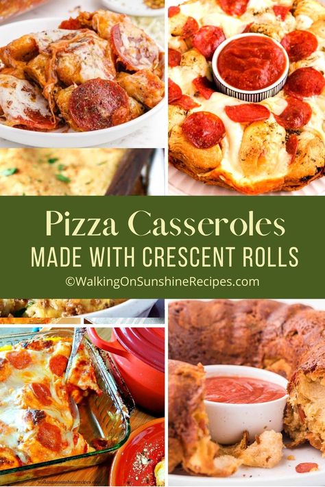 Pizza Crescent Roll Recipes, Recipes With Crescent Rolls, Deep Dish Pizza Casserole, Crescent Pizza, Cold Veggie Pizza, Easy Empanadas Recipe, Bubble Pizza, Crescent Roll Casserole, Bubble Up Pizza