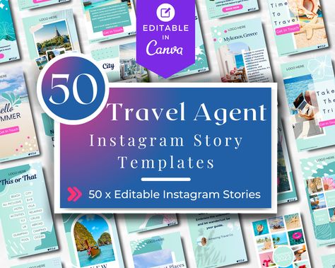 Excited to share the latest addition to my #etsy shop: Travel Agents Instagram Story Templates https://etsy.me/3N5tIkQ #green #pink #travelagent #traveltemplates #instagram Travel Agent Instagram, Instagram Dimensions, Green Social Media, Travel Template, Business Colors, Instagram Template Design, Instagram Grid, Green Travel, Relaxing Activities