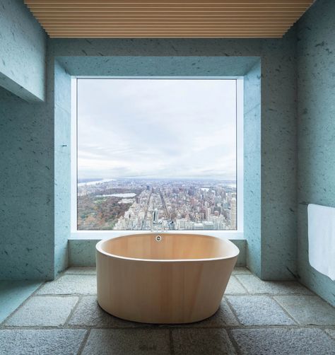 Tour the Entire Floor of This Iconic New York City Skyscraper That's Listed for $135 million | Architectural Digest 432 Park Avenue Nyc, Park Avenue Nyc, Japanese Bathroom Design, 432 Park Avenue, Japanese Bathroom, Hiroshi Sugimoto, Tokyo Restaurant, Square Windows, Shoji Screen