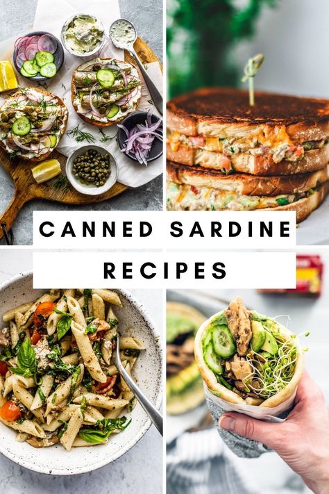 Canned Sardine Recipes #sardines #cannedsardines #fish #cannedfish #omega3 Sardine Egg Recipes, Sardine Pate Recipe, Italian Sardine Recipe, Sardine Salad Recipes, Sardine Recipes Canned Easy, Recipes With Sardines, Sardine Breakfast, Tinned Sardine Recipes, Salt Cod Recipes