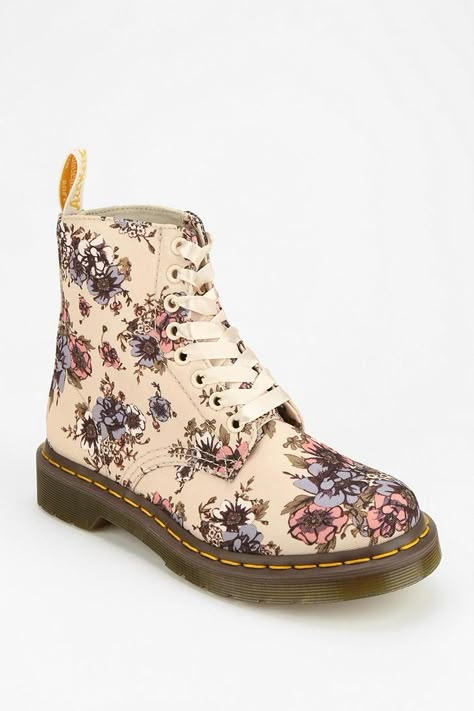 Dr. Martens Wild Rose Logging Boots, Peasant Dresses, Red Doc Martens, Doc Martens Boots, Emma Jane, Army Boots, Shoe Company, Wild Rose, Designer Boots