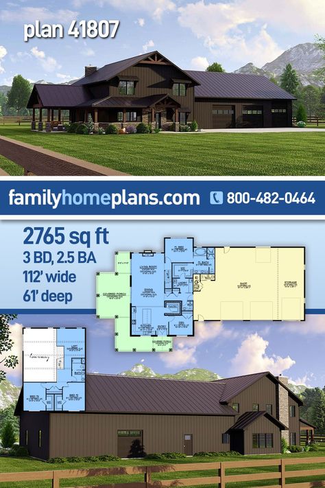 2 Level Barndominium Floor Plans, Barn Homes Floor Plans, House Plans Ideas, Barn Houses, Duplex Plans, Garage Apartment Plans, Pole Buildings, Free House Plans, Barn Style House Plans