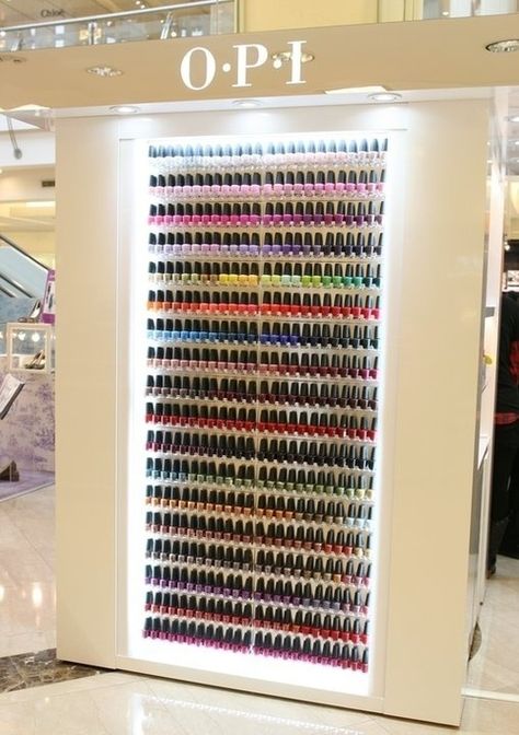 OPi* :D Penyimpanan Makeup, Nail Salon Decor, Nail Salon Design, Nail Polish Storage, Nail Room, Opi Nail Polish, I Love Nails, Nail Studio, Salon Design