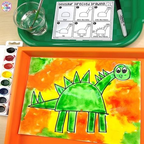 Jackie Kops ⭐️ M.Ed. ⭐️Preschool & Pre-K | NEW Themes Directed drawings are a fun way to teach students how to draw and build fine motor strength! This Themed Directed Drawing Unit… | Instagram Camping Dramatic Play, Community Helpers Activities, Pocket Of Preschool, Dinosaur Activities Preschool, Dinosaurs Preschool, School Lesson Plans, Summer Math, Directed Drawing, Early Childhood Classrooms