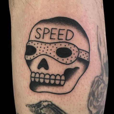 Jeremy D on Instagram: “Always got time for a speed skull! 💀” Speed Tattoo, Mexican Tattoo, Panther Tattoo, Old School Tattoo Designs, Traditional Tattoo Design, American Traditional Tattoo, Good Buddy, American Traditional, Old School Tattoo