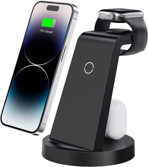 Iphone Wireless Charger, Iphone Charging Station, Phone Charger Station, Wireless Charger Iphone, Apple Watch Charging Stand, Airpods Apple, Wireless Charging Station, Charger Station, Iphone Watch