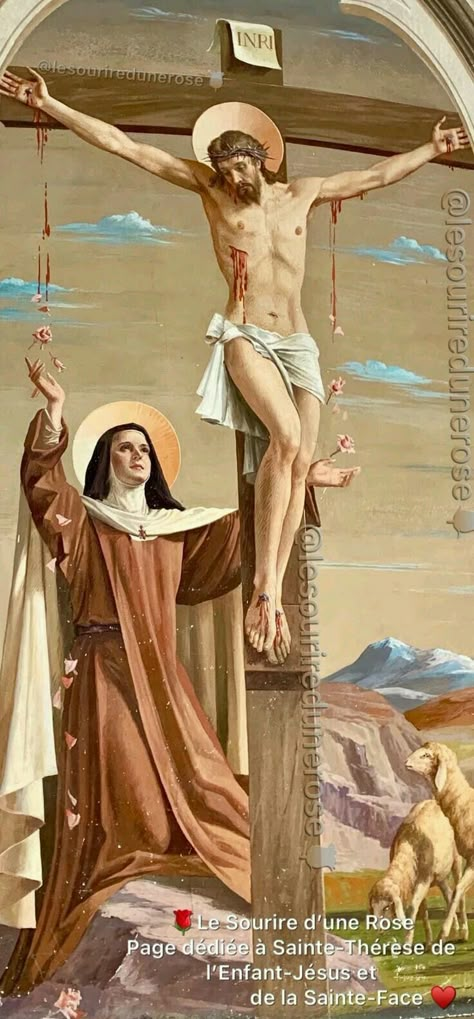 Carmelite Saints, Church Altar Decorations, Saint Teresa, St Therese Of Lisieux, Thérèse Of Lisieux, 19th Century Paintings, Jesus And Mary Pictures, Bride Of Christ, St Therese