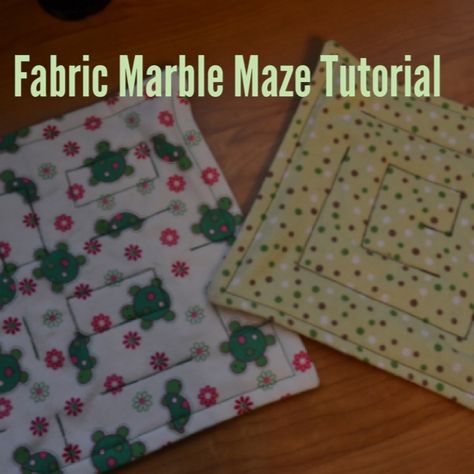 Fabric Marble Maze Tutorial — My Little Corner of the World Fabric Fidget Maze, Sew Marble Maze, Marble Maze Fidget Pattern, Marble Maze Pattern Free Printable, Marble Maze Pattern Free, Fidget Puzzle, Baby Blanket Ideas, Marble Maze, Fidget Blankets