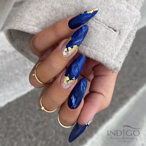 Royal Blue Nails Designs, Beach Nails Art, Sapphire Nails, Flame Nail Art, Coffin Nails Ombre, Water Marble Nail Art, 2023 Beach, Beach Nail Art, Royal Blue Nails