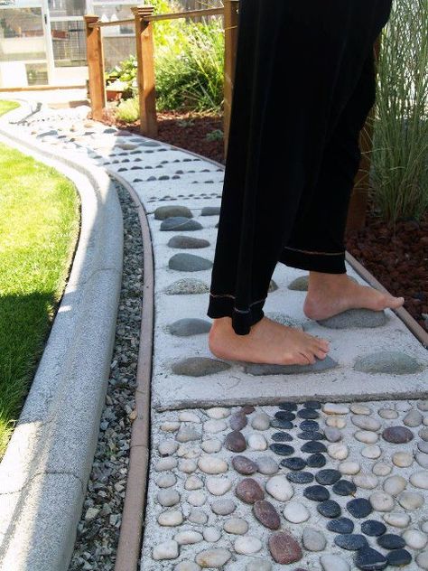 Reflexology Path, Outdoor Learning Spaces, Healing Garden, Sensory Garden, Children's Garden, Natural Playground, Stone Path, Outdoor Classroom, School Garden