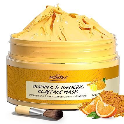 Amazon.com : POP MODERN.C Turmeric Vitamin C Clay Mask Deep Cleansing Face Mask Skin Care Improve Blackheads Acne Dark Spots and Even out skin tone Facial Mask Control Oil and Refining Pores : Beauty & Personal Care Vitamin C Face Mask, Face Mask Skin Care, Turmeric Vitamins, Acne Dark Spots, Organic Vitamins, Skin Care Face Mask, Cleansing Face, Clay Mask, Even Out Skin Tone