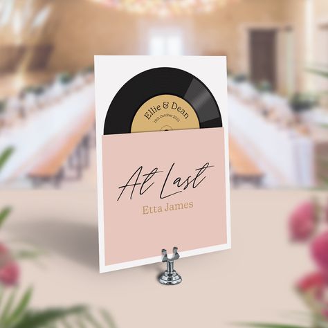 Wedding Table Song Names, Unique Table Names Wedding, Record Table Numbers, Unique Wedding Table Numbers, Music Lovers Wedding, Music Theme Wedding, Music Table, Music Festival Wedding, Rock N Roll Wedding