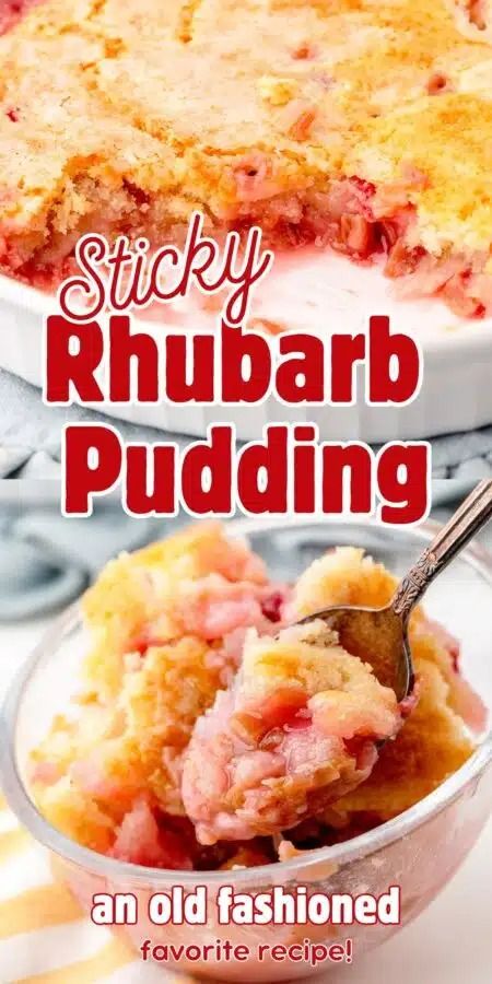 Rhubarb Pudding Cake, Rhubarb Pudding, Funnel Cake Recipe, Chicken Gnocchi, Fruit Fresh, Gnocchi Soup, Milk Cake, Rhubarb Recipes, Funnel Cake