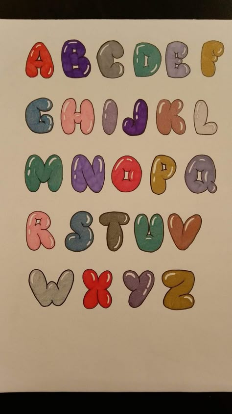 Birthday Balloon Drawings Simple, Ballon Font Alphabet, Coligrify Letters Fancy, Balloon Font Alphabet, Ballon Letters Drawing, How To Draw Balloon Letters, Balloon Letters Font, Birthday Fonts Alphabet, Ballon Letters Diy