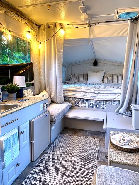 Pop Up Caravan Renovation, Pop Up Camper Remodel, Tent Trailer Remodel, Pop Up Camper Trailer, Popup Camper Remodel, Pop Up Tent Trailer, Dream Camper, Camper Redo, Pop Top Camper