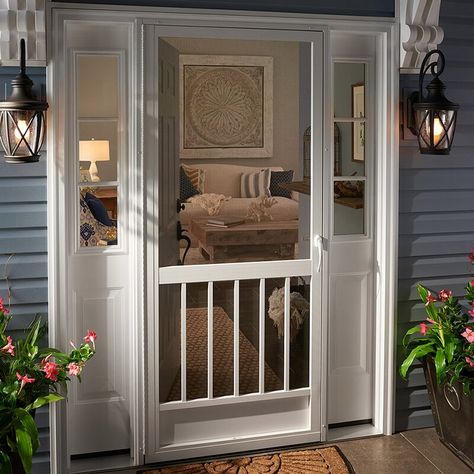 Aluminum Screen Doors, Security Screen Door, Aluminum Screen, French Doors Exterior, Home Door Design, Vinyl Exterior, Security Screen, French Doors Patio, Screen Doors