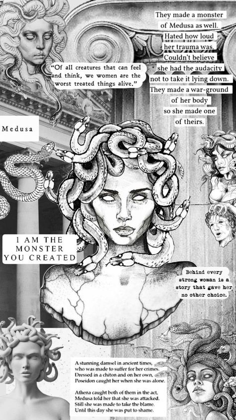 Medusa Greek Mythology Aesthetic, Medusa Mythology Art, Medusa Painting Greek Mythology, Medusa Revenge Tattoo, Medusa Iphone Wallpaper, Medusa Captions, Medusa Astethic Wallpaper, Medusa Quotes Short, Medusa Phone Wallpaper