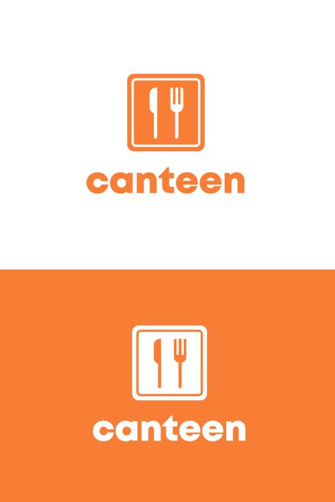 Orange flat canteen logo with spoon and fork. Fastfood logo design idea. #orange #canteen #flat #logo #design #idea #fork #spoon #fastfood Canteen Logo Design, Orange Cafe, Canteen Design, Flat Logo Design, Orange Flats, Flat Logo, Toilet Sign, Orange Logo, Cafe Logo