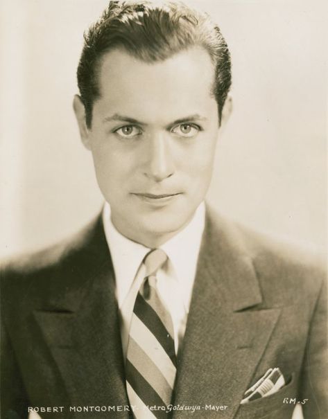 40 Handsome Portrait Photos of Robert Montgomery in the 1930s and ’40s ~ Vintage Everyday Hollywood Lifestyle, Old Hollywood Actors, Robert Montgomery, Leading Men, Elizabeth Montgomery, Actors Male, Handsome Guys, Hollywood Actors, Humphrey Bogart