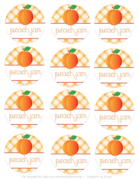 Printable Jar Labels, Labels Free Printable, Cute Jars, Jam Labels, Peach Jam Recipe, Canning Jar Labels, How To Peel Peaches, Jam Making, Jam Label