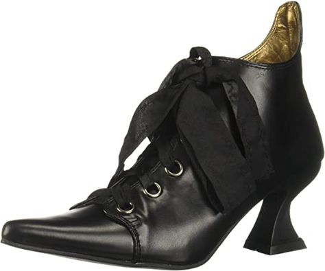 Amazon.com | Ellie Shoes Women's 301-abigail Ankle Bootie, Black, 9 US/9 M US | Ankle & Bootie Witchy Shoes, Black Witch Costume, Victorian Shoes, Granny Boots, Costume Boots, Victorian Boots, Witch Shoes, Goth Boots, Gothic Boots