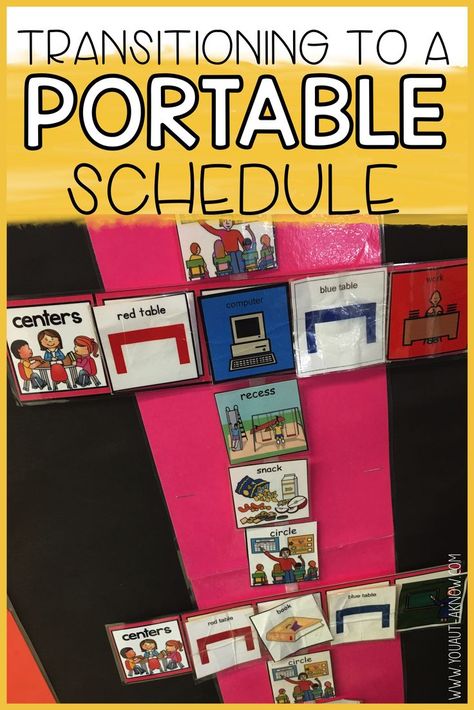 Teacch Schedules, Portable Visual Schedule, Simple Daily Routine, Structured Teaching, Life Skills Curriculum, Learning And Growing, Sped Classroom, Visual Supports, Self Contained Classroom