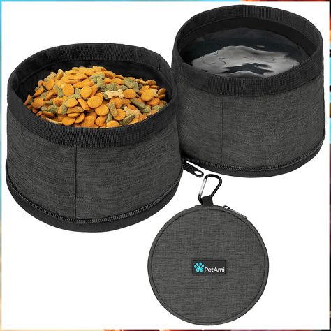 PetAmi Collapsible Dog Bowls, 2 Bowls, Travel Dog Bowls, Portable Water Bowl for Puppy Cat Pet, Foldable Doggy Food Bowl Trav Dog Food And Water Bowls, Pet Dish, Gear Accessories, Dog Food, Outdoor Gear, Bpa Free, Hiking, Walking, Camping