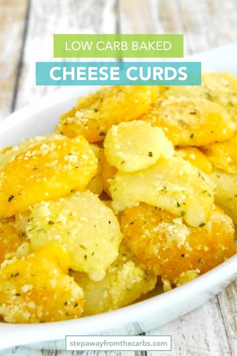 These baked cheese curds make a wonderful low carb snack or appetizer for sharing! Baked Cheese Curds, Boiled Egg Diet Plan, Low Carb Appetizers, Low Carb Sides, Baked Cheese, Cheese Curds, Low Carb Baking, Keto Foods, Poutine