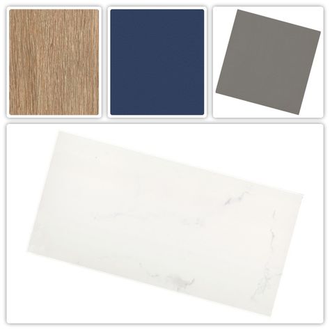 Laundry Colour Scheme with Tiles Idea #1 Laminex Bench in Rural Oak, Laminex Cabinets in Midnight, Siderun Floor Tile in Charcoal, Trek Wall Tile in Carrara Laminex Cabinets, Laminex Kitchen, Navy Tile, House Colour, French Navy, Kitchen Tops, Floor Tile, Color Pallets, Colour Scheme