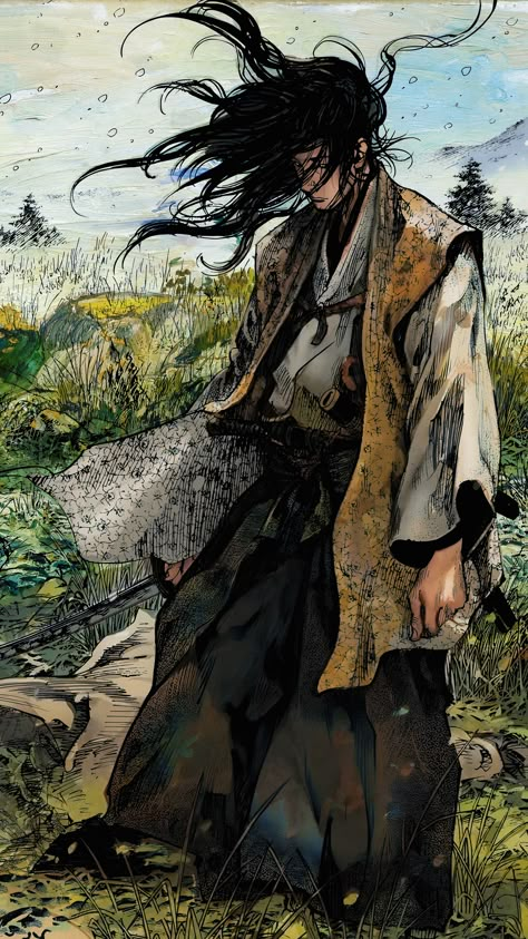 Wallpaper Colored Manga: Vagabond Subscribe for FREE to get my work in 4K resolution on my Patreon page. Vagabond Art, Manga Vagabond, Miyamoto Musashi Art, Sasaki Kojiro, Ichigo Kurosaki Wallpaper, I Have No Enemies, No Enemies, Musashi Miyamoto, Takehiko Inoue