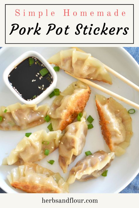 Pork Pot Stickers, Pot Stickers Recipe, Potstickers Recipe, Pork Pot, Pot Stickers, Chinese Cooking, Asian Cooking, Asian Dishes, Chopsticks