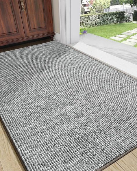 Amazon.com : DEXI Door Mats Indoor Front Door Rugs for Entryway Welcome Mat Entry Low Profile Non-Slip Doormat for Inside Entrance, Hallway, Porch 2'x4', Linen Brown : Patio, Lawn & Garden Hallway Garden, Rugs For Entryway, Front Door Rugs, Entry Rugs, Garden Garage, Black Front Doors, Porch Rug, Indoor Door, Door Rug