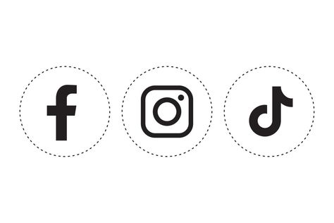 Facebook Logo Vector, Facebook And Instagram Logo, Laptop Wallpaper Quotes, Photoshop Shortcut, New Instagram Logo, Youth Logo, Tiktok Icon, Banner Clip Art, Social Media Icons Free