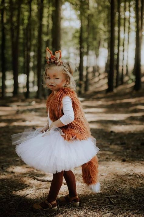 Fox Halloween Costume, Diy Fantasia, Fox Halloween, Crochet Photo Props, Fox Costume, Halloween Skirt, Halloween Tutu, White Tutu, Halloween Rocks