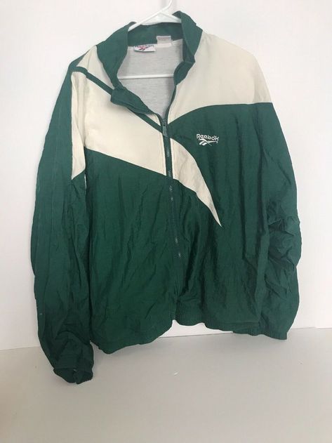 Reebok Jacket, Brand Apparel, Mens Windbreaker, Wear Green, Sports Wear, Designer Sneakers, Sports Team, Priority Mail, Dream Life