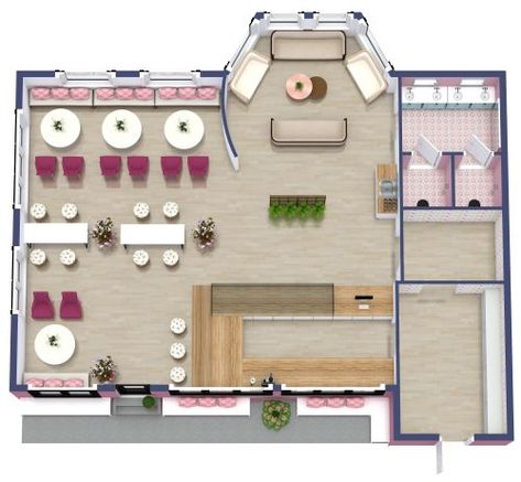 Milk Tea Shop Floor Plan, Book Cafe Floor Plan, Ice Cream Shop Layout Plan, Caffee Restaurant Design Plan, Coffee Shop Plan Layout, Cafe Plan Architecture Coffee Shop, Floor Plan Coffee Shop, Coffee Shop Floor Plan Layout, Small Restaurant Layout