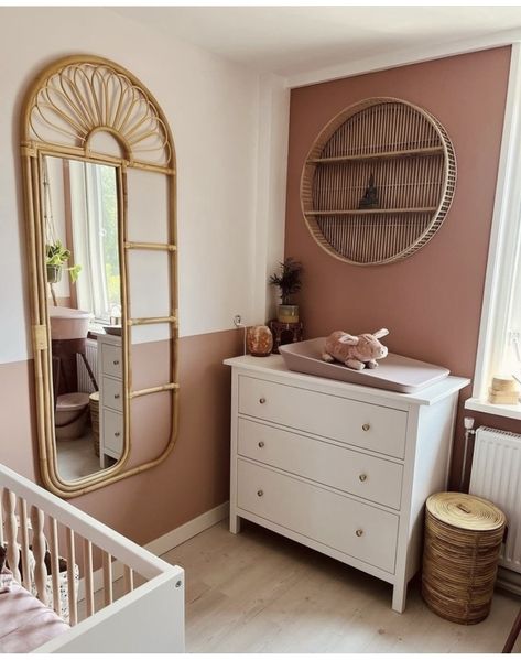 Nursery Room Wall Ideas, Clay Colored Nursery, Girl Nursery Colors, Princess Nursery, Small Nurseries, Curated Home, Baby Room Inspiration, Nursery Room Boy, Nursery Room Inspiration