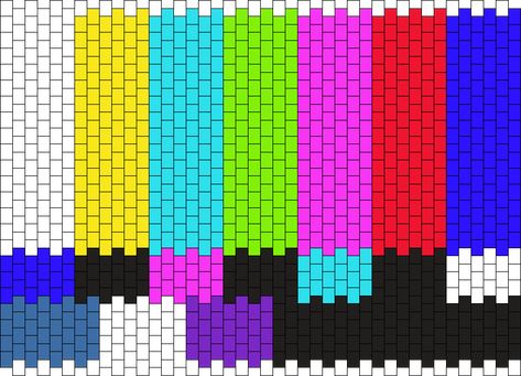 Kandi Choker Pattern, Fnaf Kandi Pattern, Door Hanger Kandi Pattern, Kandi Panel Pattern, Kandi Panel, Kandi Bag Pattern, Kandi Patterns Templates, Kandi Bag, Glitch Pattern