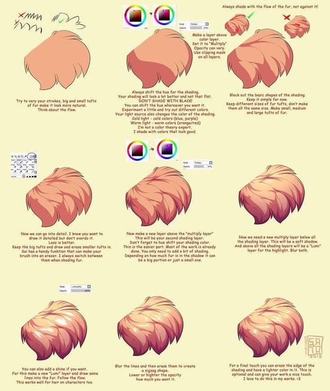 Art Tutorial (@artylesson) • Instagram photos and videos Shading Tutorial, Draw Hair, Digital Painting Techniques, Drawing Hair, How To Shade, Shading Techniques, Coloring Tips, Digital Art Beginner, Art Manga