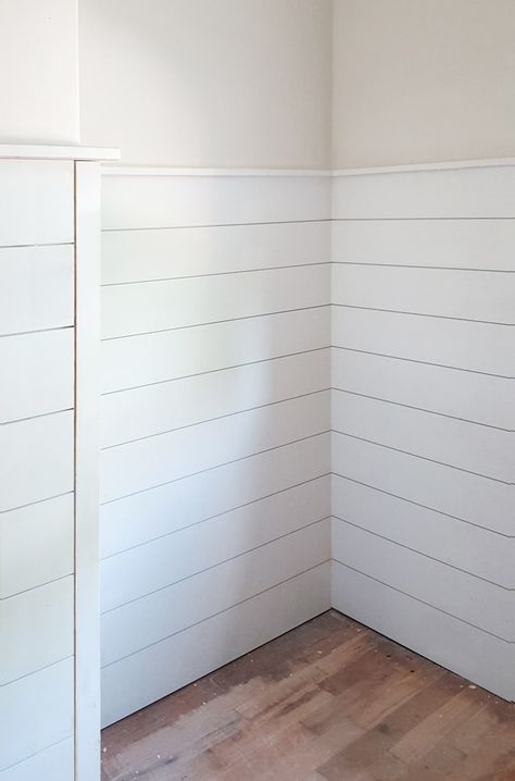 Shiplap Wainscoting, Shiplap Room, Shiplap Trim, Beadboard Bathroom, Shiplap Wall Diy, Shiplap Bathroom, Walk In Shower Designs, Shiplap Accent Wall, Dining Room Cozy